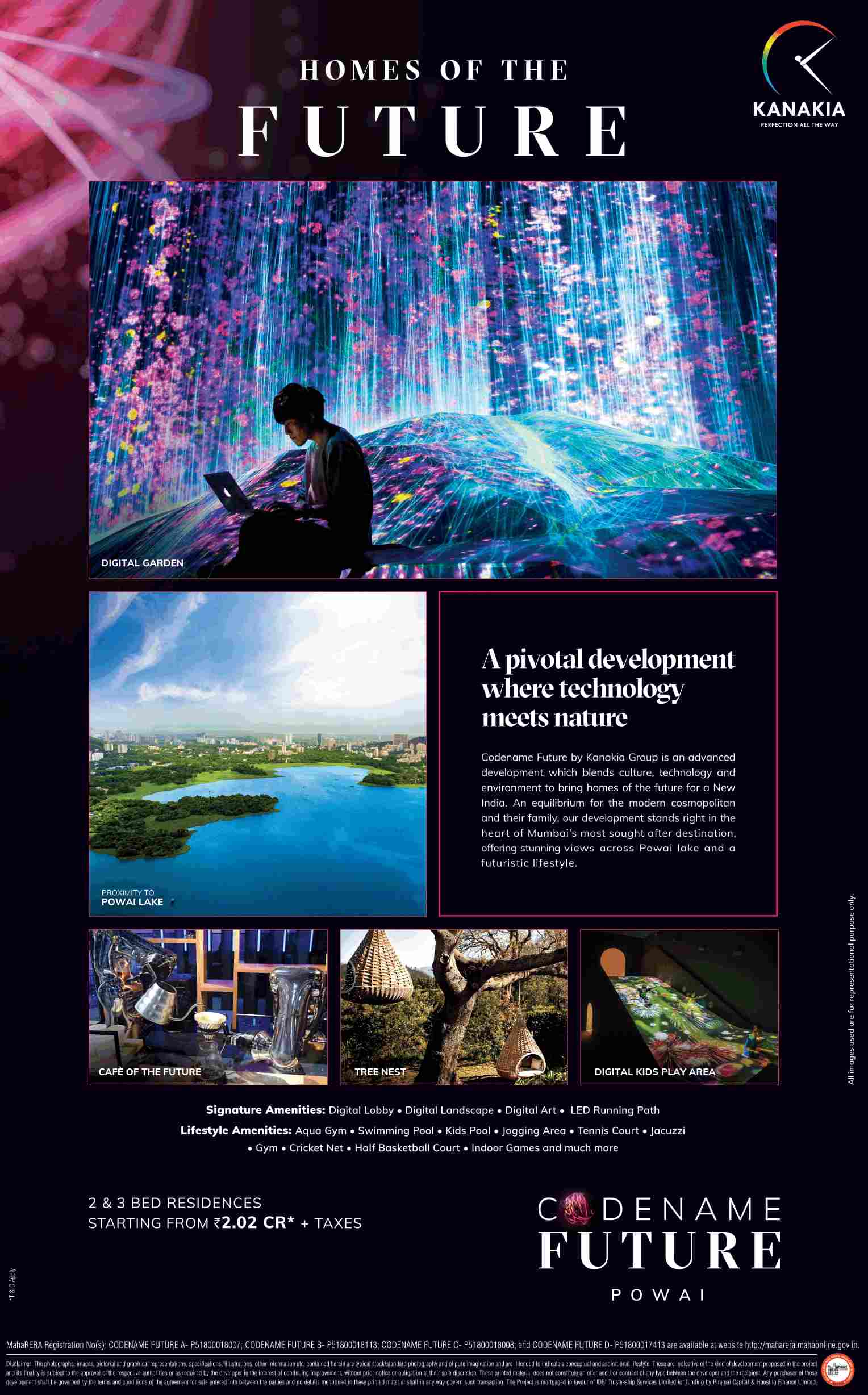 Book 2 & 3 BHK homes @ Rs 2.02 cr at  Kanakia Codename Future in Powai, Mumbai